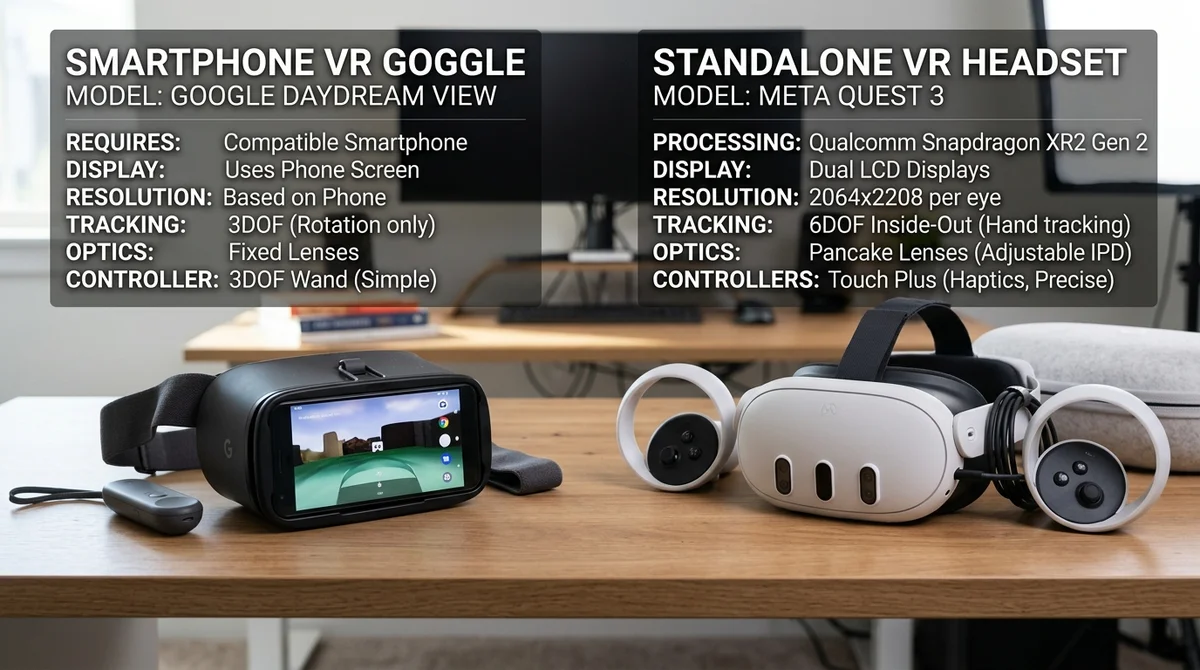 【2026最新】スマホ用VRゴーグルとQuestの違い・比較